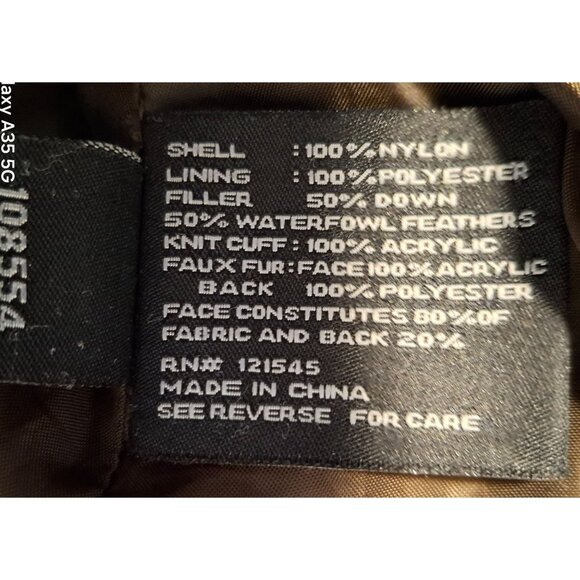 London Fog Womens Down Quilted Puffer Jacket M Brown Full-Zip With Pockets Light - Picture 9 of 9